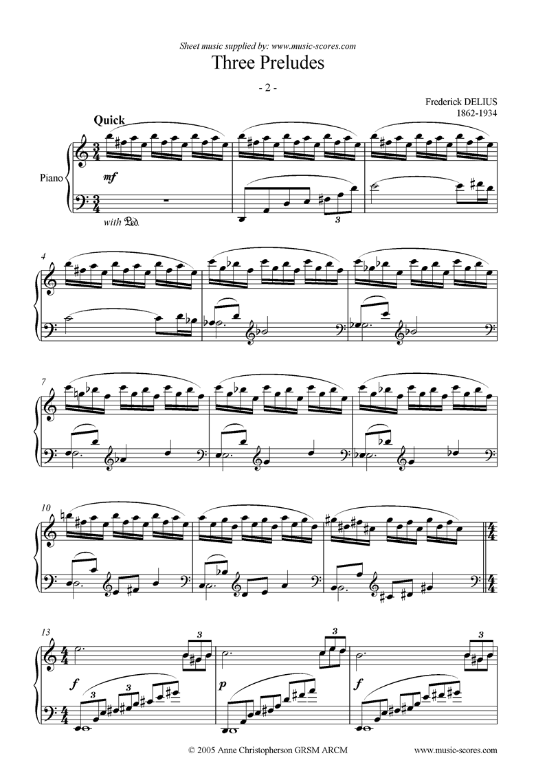 Front page of 3 Preludes 02 sheet music