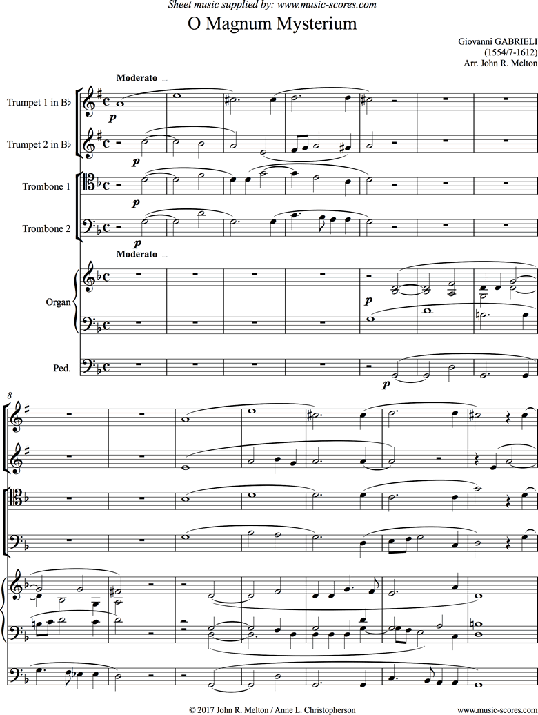O Magnum Mysterium: Brass 4 and Organ by Gabrieli