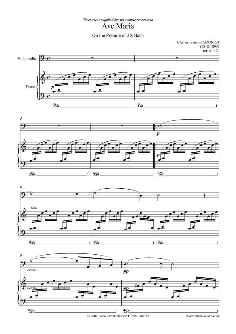 Ave Maria: Cello by Gounod