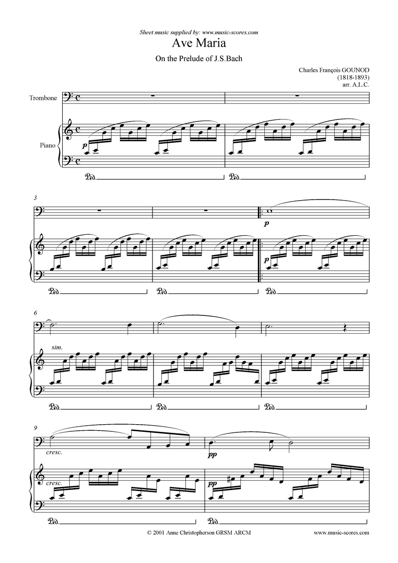 Ave Maria: Trombone by Gounod