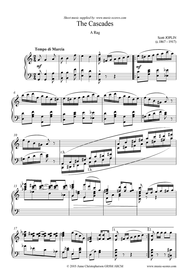 The Cascades: Piano  by Joplin