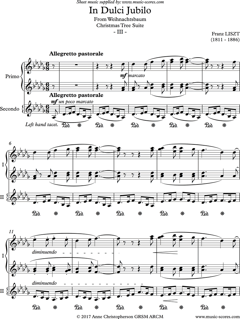Front page of Weihnachtsbaum: In Dulci Jubilo. Piano Duet sheet music