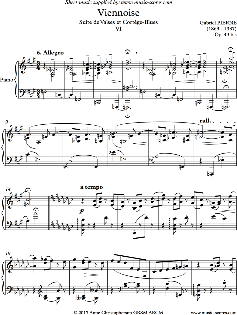 Front page of Viennoise: Valse 06: Piano sheet music