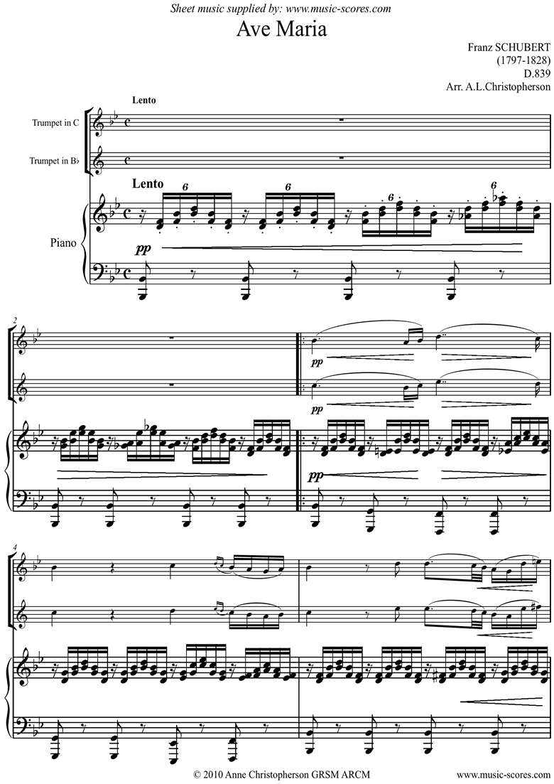 Ave Maria: Trumpet by Schubert