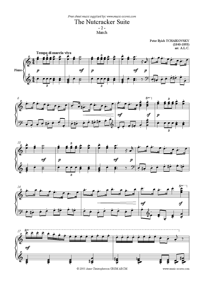 Front page of Nutcracker Suite: 02 March sheet music