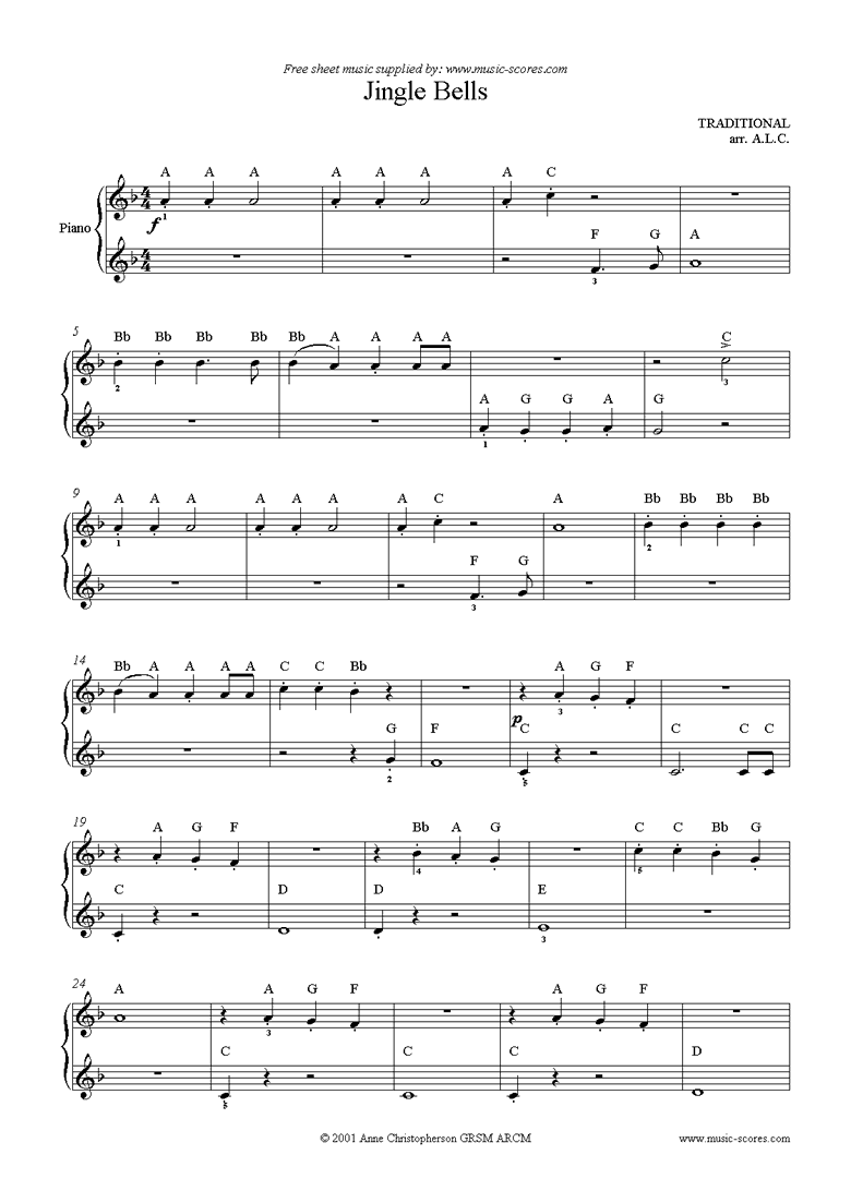 Front page of Jingle Bells: Easy Piano sheet music