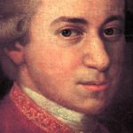 Facial Portrait Painting of Mozart as a young man.