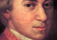 Facial Portrait Painting of Mozart as a young man.