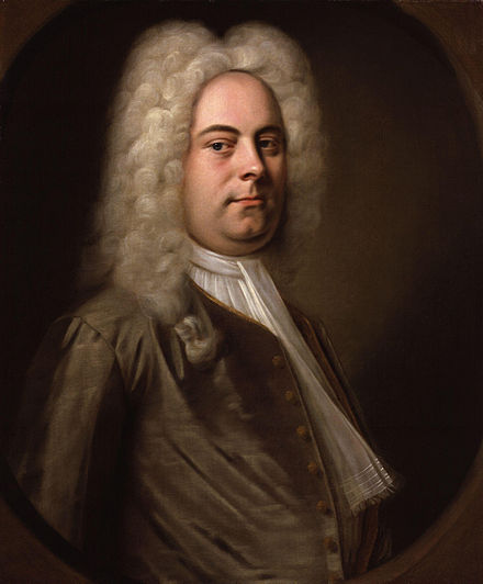 A portrait painting of George Frideric Handel by Balthasar Denner
