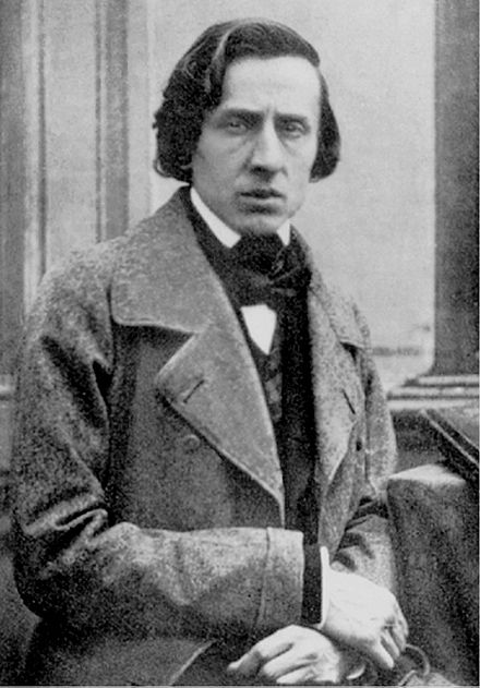 Black and white photograph of Frédéric Chopin