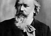 Black and White photograph of Johannes Brahms in his later years