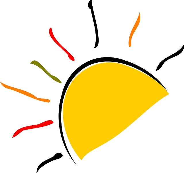 Yellow drawn sunshine