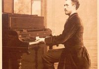 Portrait of Benjamin Godard playing the piano