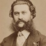 Black & White photograph of Johann Strauss II - head and shoulders
