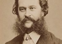 Black & White photograph of Johann Strauss II - head and shoulders