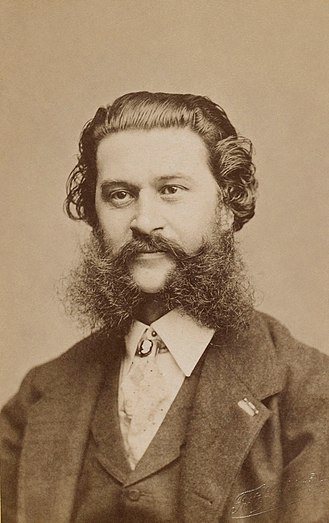 Black & White photograph of Johann Strauss II - head and shoulders