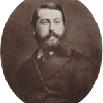 Black and White photograph of Leo Delibes head and shoulders smartly dressed