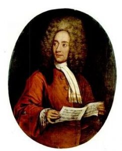 Portrait painting of Tomaso Albinoni smartly dressed 