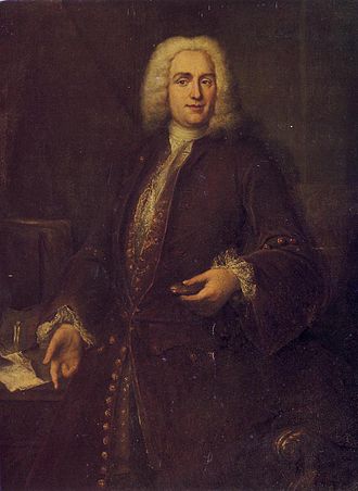 Painting of Boismortier formally dressed