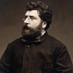 Black and white portrait of Georges Bizet in his mid thirties
