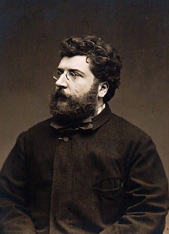 Black and white portrait of Georges Bizet in his mid thirties
