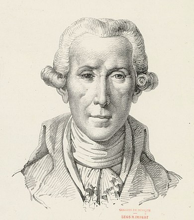 Head and shouldner of Luigi Boccherini drawn in pencil