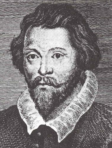 Head and Shoulders black and white portrait of English composer William Byrd