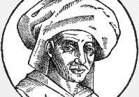 1611 woodcut of Josquin des Prez, copied from a now-lost oil painting done during his lifetime
