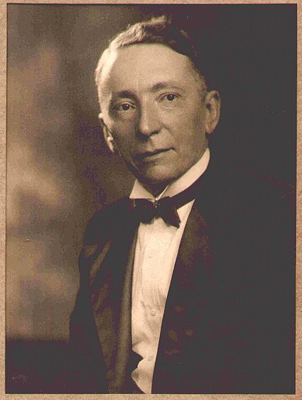 Black & White Portrait Photograph of Charles Leslie Johnson wearing a bow tie