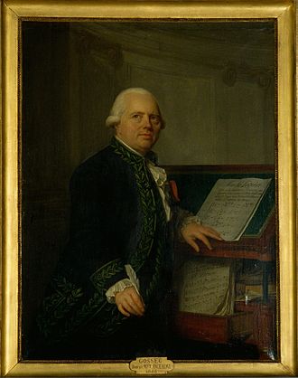 A coloured portrait of a middle aged Francois Joseph Gossec