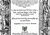 Title page of Hume's First Part of Ayres (1605)