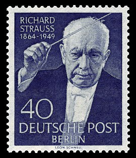 1964 German Stamp with Richard Strauss on it