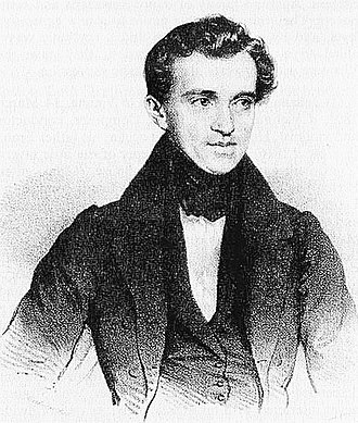 Black & White drawing of Johann_Strauss_I_in 1835