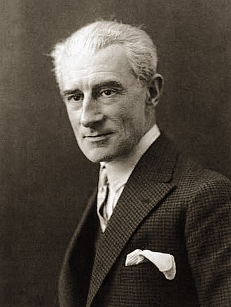 Black and White Portrait Photo of Maurice Ravel in 1925