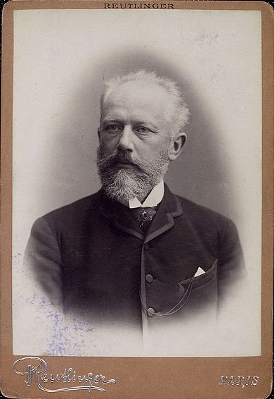 Black and White photograph of Tchaikovsky by Reutlinger