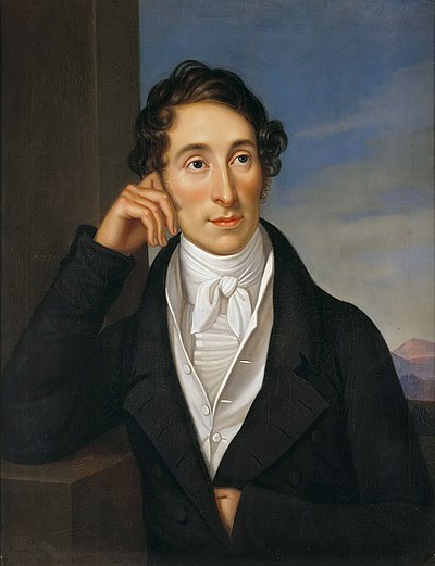 Colour portrait of Carl Maria von Weber by Caroline Bardua in 1821