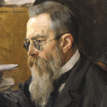 Painting of Nikolai Rimsky-Korsakov in 1898 by Valentin Serov