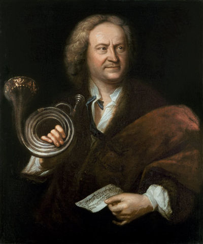 Portrait oil painting of Gottfried Reiche in 1727 by Elias Gottlob Haussmann