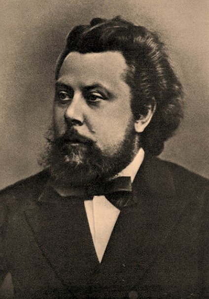Black & White portrait photograph of Modest Musorgskiy dressed smartly taken c 1870
