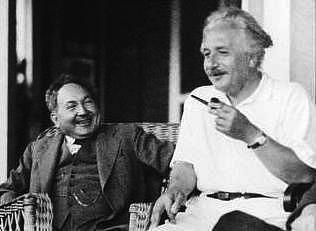 Photo of good friends Leopold Godowsky and Albert Einstein.