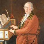 Portrait of Domenico Cimarosa playing the piano