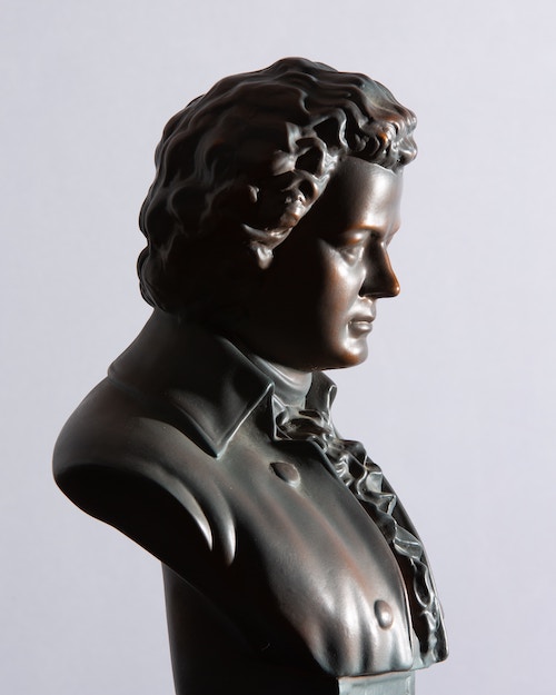 Bust of Beethoven, composer of Ode to Joy