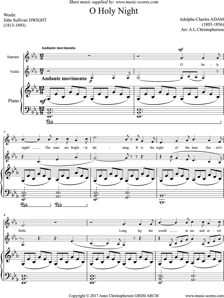 O Holy Night Sheet Music, with a Step by Step Chord Theory Lesson!