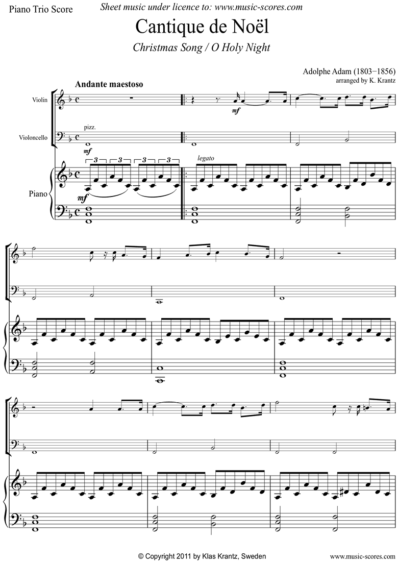 O Holy Night Sheet Music, with a Step by Step Chord Theory Lesson!