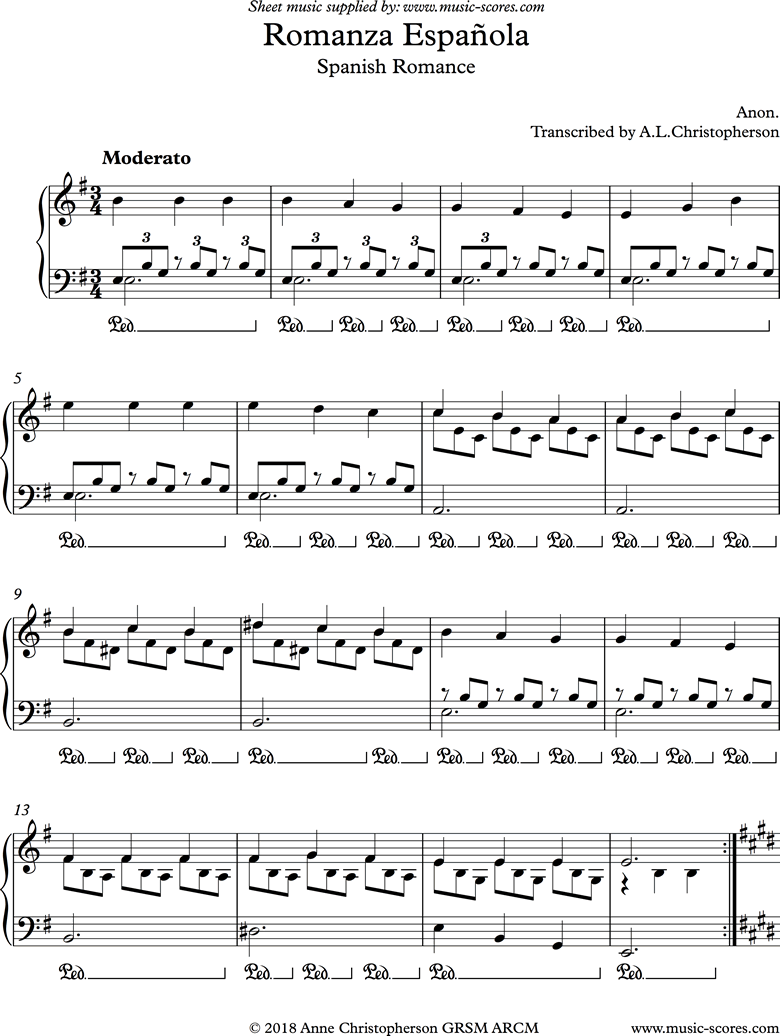 Spanish Romance: Piano by Traditional