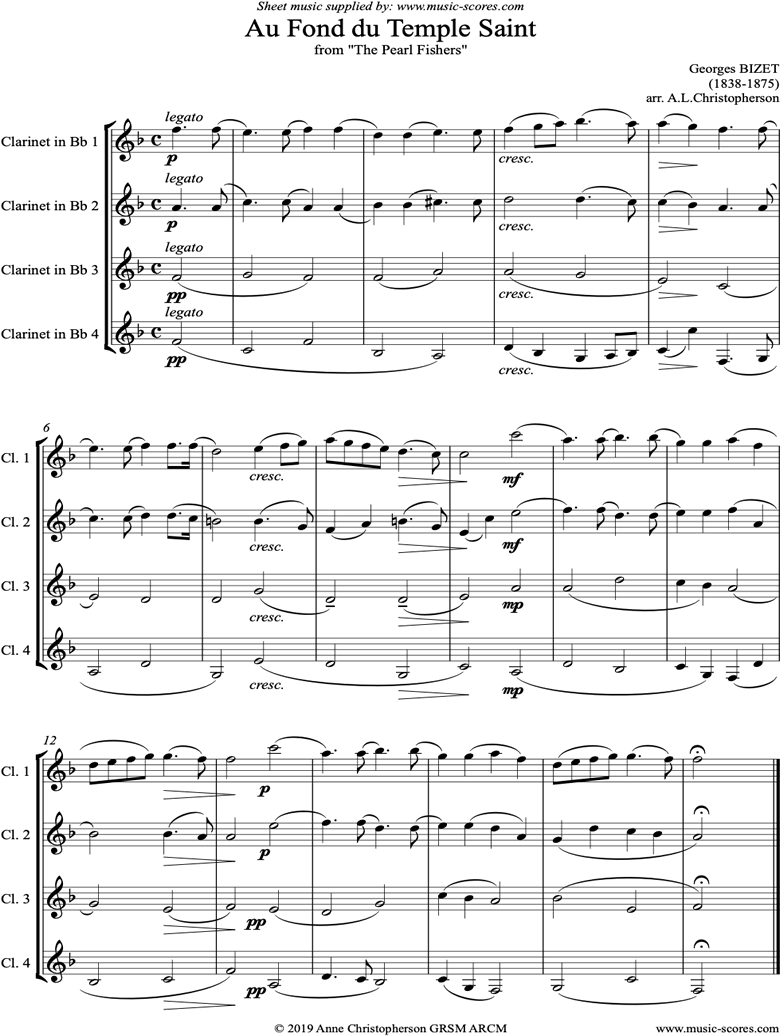 Pearl Fishers: Au Fond du Temple Saint: Wind by Bizet