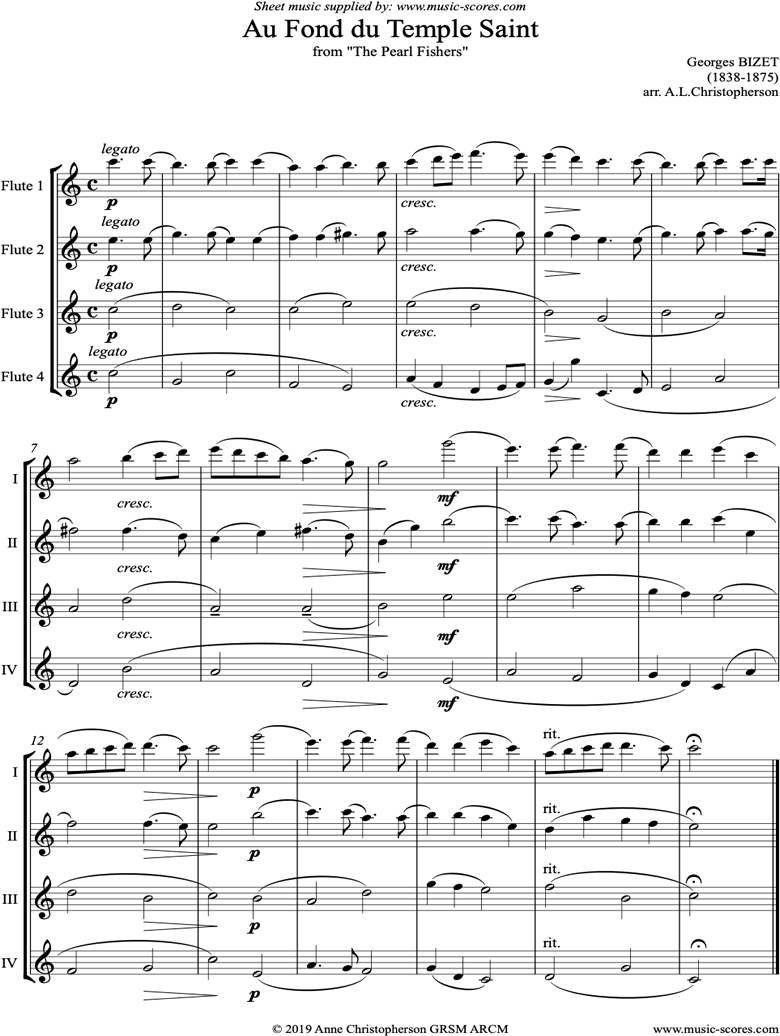 Pearl Fishers: Au Fond du Temple Saint: Wind by Bizet