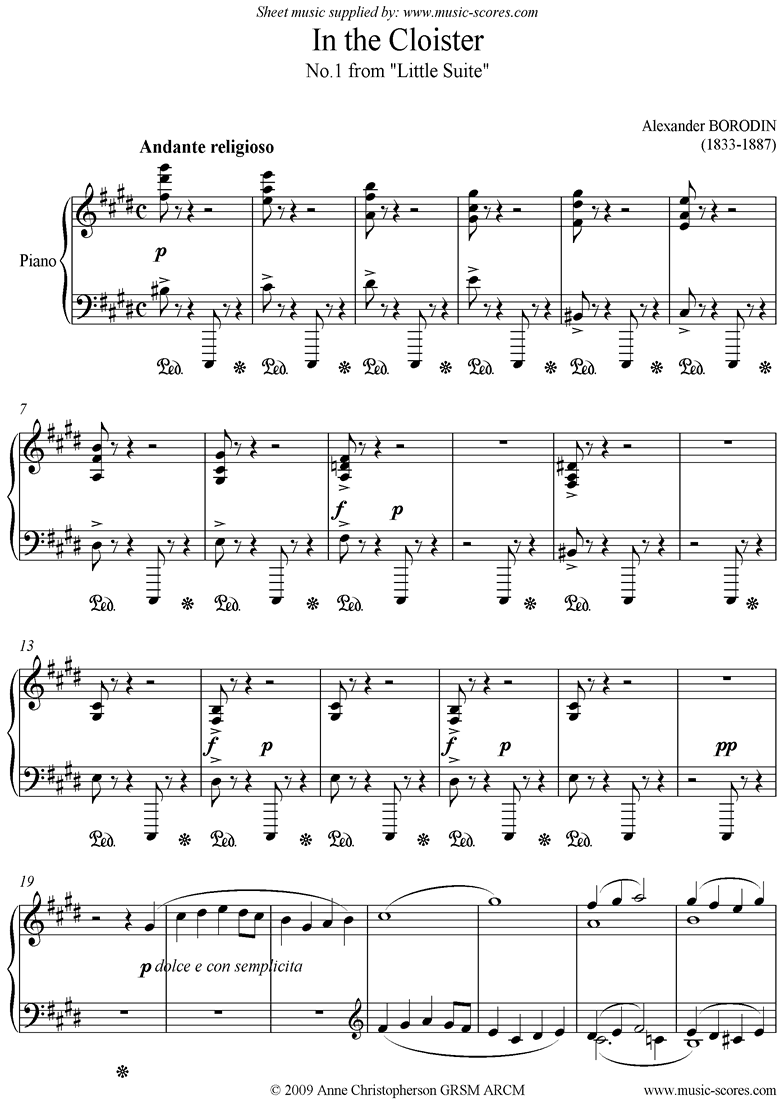 Little Suite: No.1: Cloister by Borodin