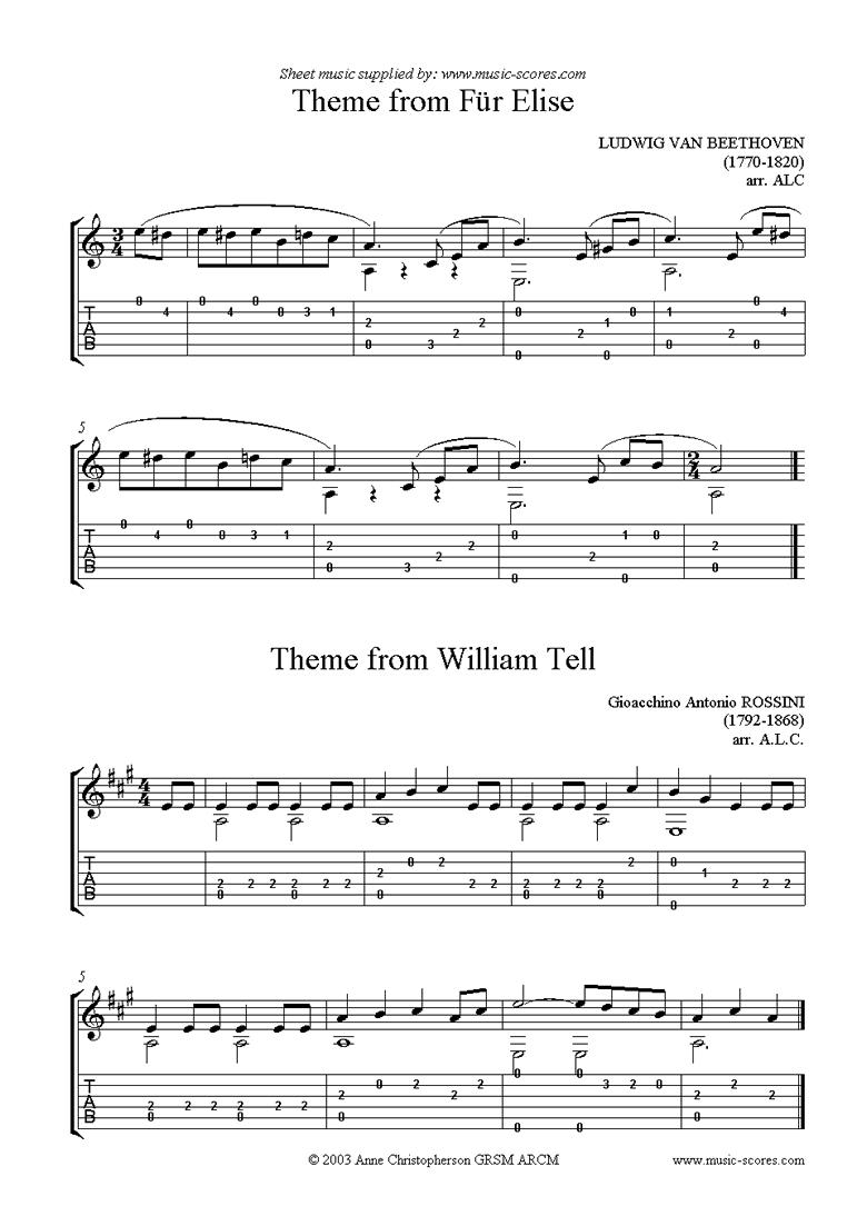 Front page of Guitar Series 2: famous classical themes sheet music