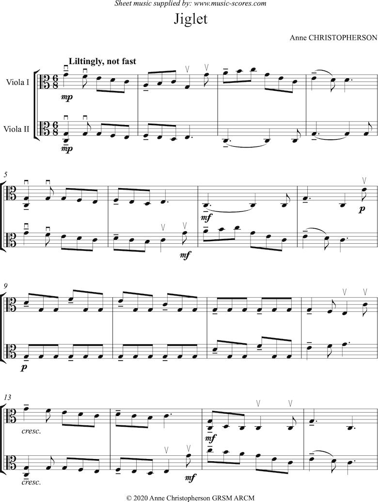 Front page of A Little Jig: 2 violins sheet music